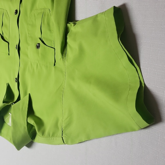 VTG Miskeen Originals Men’s Green Short Sleeve Button Up Skateboarding Shirt L - Picture 14 of 15